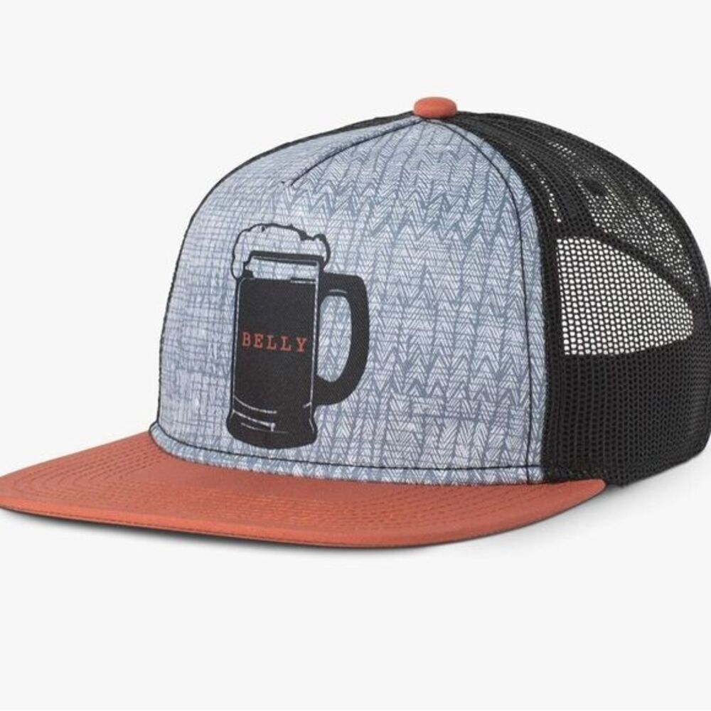 Prana Journeyman Snapback Mesh Trucker Hat Cap BEER BELLY - NEW